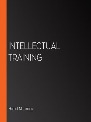 cover image of Intellectual Training